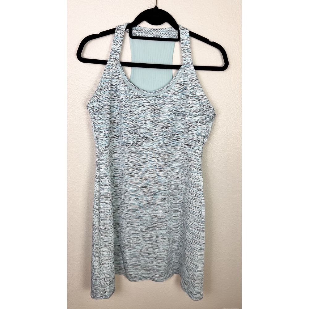 MPG Athleisure Dress XL Built In Bra Tennis Racerback Teal Blue